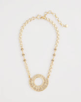 Chico's For Sale Gold Sparkling Goldtone Circle Pendant Necklace