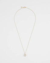 Chico's Online Gold Bezel Set Pendant Goldtone Necklace