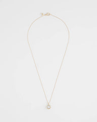 Chico's Online Gold Bezel Set Pendant Goldtone Necklace