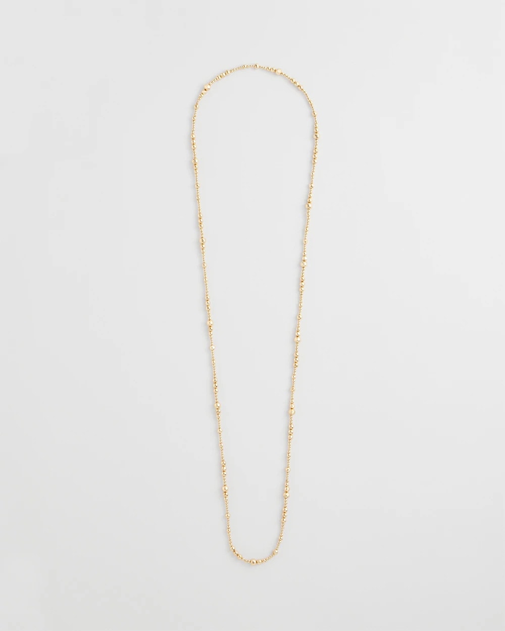 Chico's Online Gold Goldtone Long Beaded Necklace