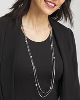 Chico's Sale Silver Hexie Multi-Strand Necklace