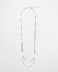 Chico's Sale Silver Hexie Multi-Strand Necklace