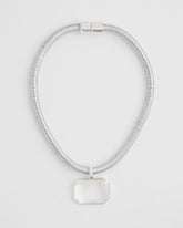 Chico's For Sale Silver Silvertone Gem Pendant Cord Necklace