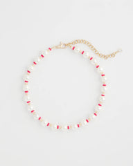 Chico's Online Pink Short Pearl Pink Necklace