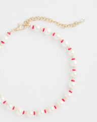 Chico's Online Pink Short Pearl Pink Necklace