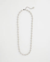 Chico's Discount Silver Silver Bead Long Single Strand Necklace