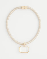 Chico's Sale Gold Goldtone Glass Gem Pendant Cord Necklace