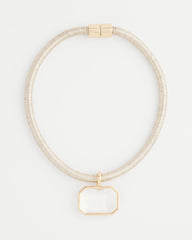 Chico's Sale Gold Goldtone Glass Gem Pendant Cord Necklace