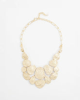 Chico's Outlet Gold Molten Goldtone Bib Necklace