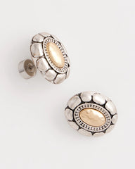 Chico's Outlet Turquoise Mixed Metal Stud Earrings