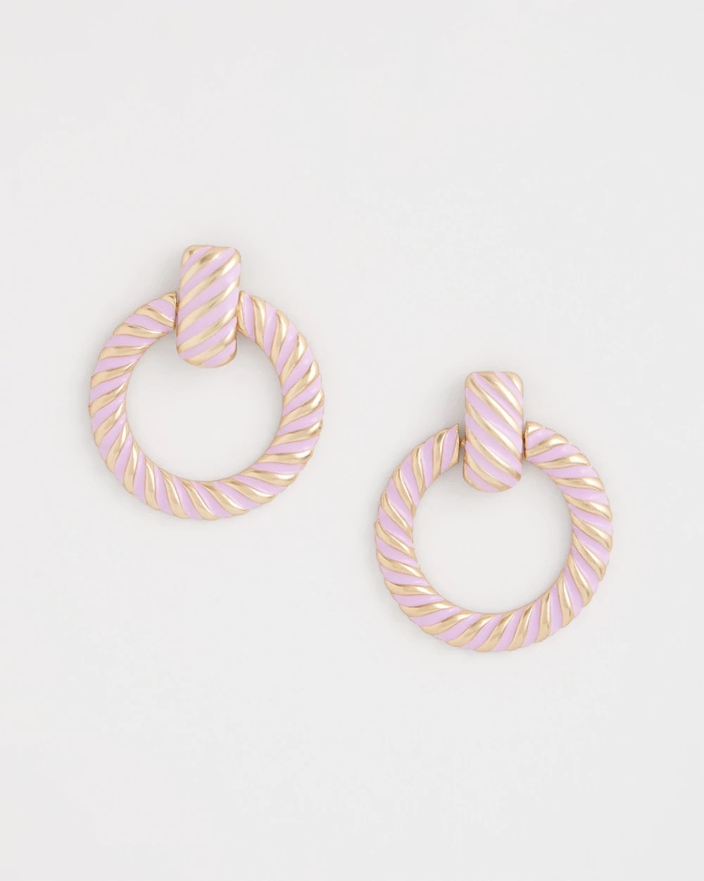 Chico's Online Pink Pink Twist Drop Hoop Earrings