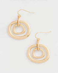 Chico's Outlet Gold Gold Tone Drop Pendant Earrings