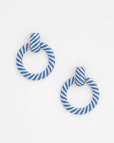 Chico's For Sale Blue Blue Twist Drop Hoop Earrings