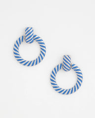 Chico's For Sale Blue Blue Twist Drop Hoop Earrings