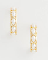Chico's Sale Pearl No Droop® Faux Pearl Hoop Earrings