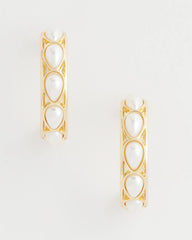 Chico's Sale Pearl No Droop® Faux Pearl Hoop Earrings