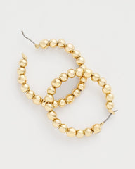 Chico's On Sale Gold No Droop® Golden Beaded Hoop Earrings