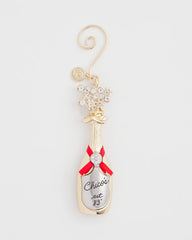 Chico's Outlet Gold Champagne Bottle Ornament