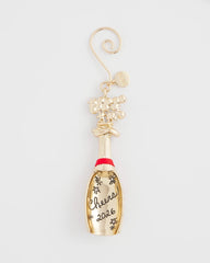 Chico's Outlet Gold Champagne Bottle Ornament