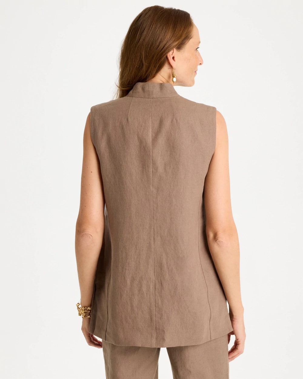 Chico's For Sale Topaz Smoke Long Linen Sleeveless Vest
