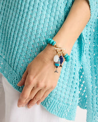 Chico's Sale Turquoise Turquoise Stone Toggle Charm Bracelet
