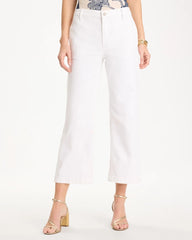 Chico's Outlet Alabaster Straight Crop White Trouser Jeans