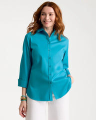 Chico's Online Lagoon Blue No Iron™ Stretch Shirt