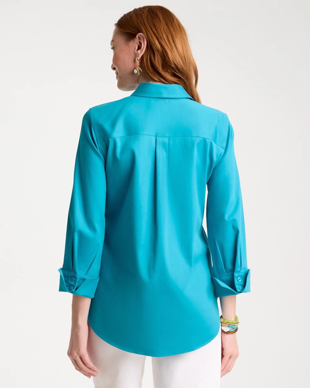 Chico's Online Lagoon Blue No Iron™ Stretch Shirt