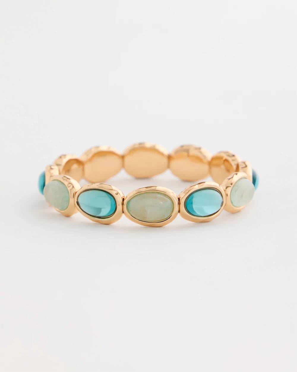 Chico's On Sale Light Blue Quartz Stone Large Stretch Bracelet