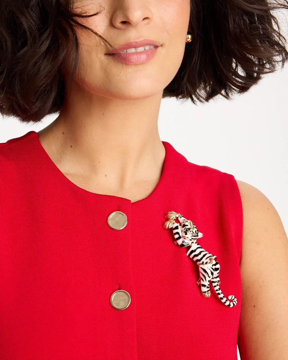 Chico's For Sale Black/White Tiger Brooch