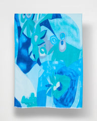 Chico's Online Blue Sea Spray Oblong Scarf