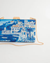 Chico's Discount Blue Embellished Scenic Clutch