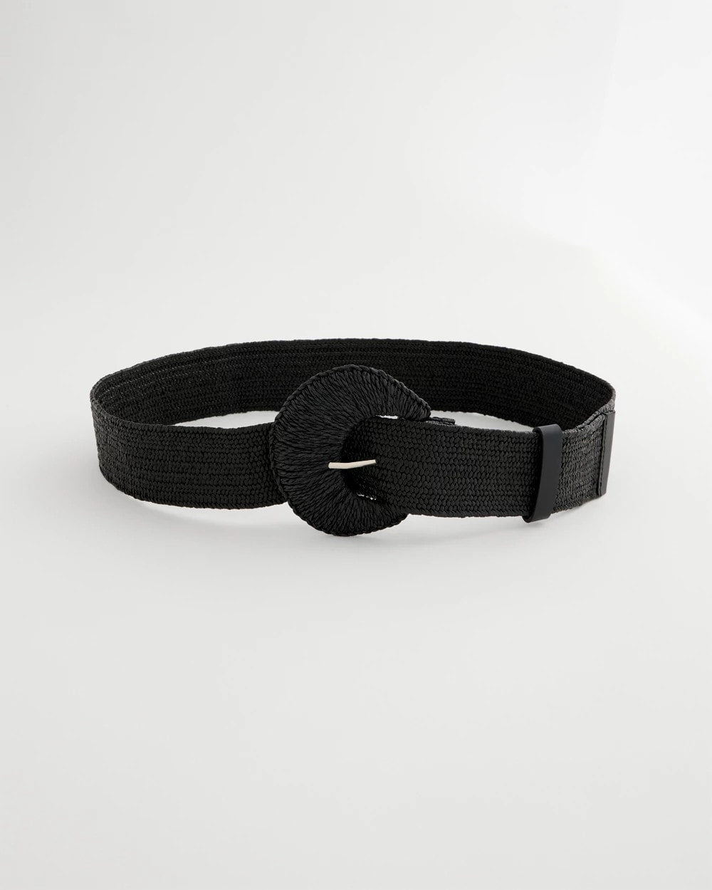 Chico's Sale Black Raffia Wrapped Stretch Belt