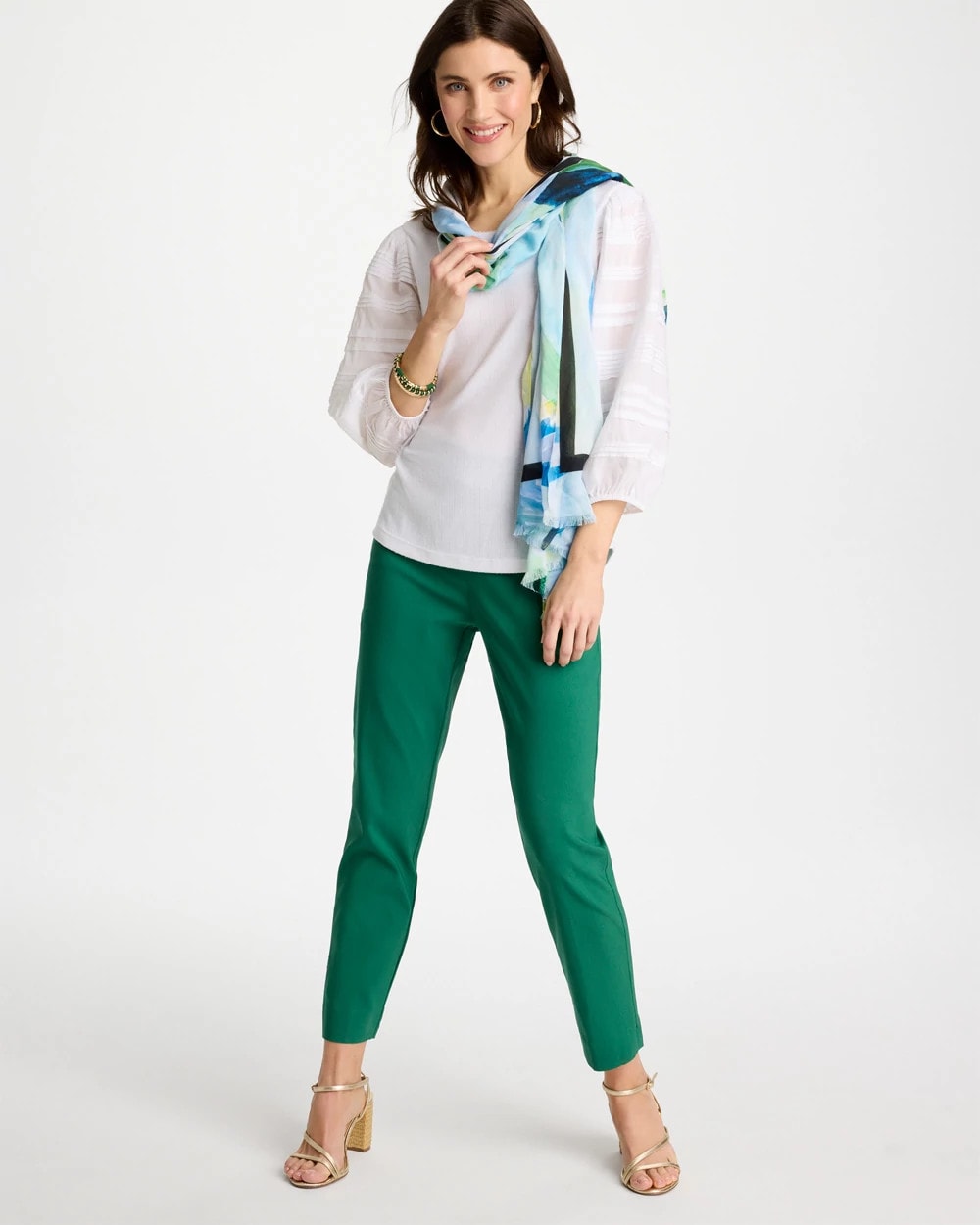 Chico's For Sale Hunter Green Brigitte™ Slim Pull-On Ankle Pants