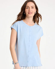 Chico's Sale Blue Haven Refined Button Tee