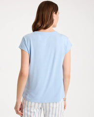 Chico's Sale Blue Haven Refined Button Tee