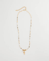 Chico's For Sale Neutral Coral Jade Stone Charm Necklace