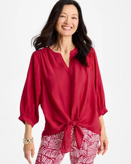 Chico's Sale Cherry Lush Tie-Front Top