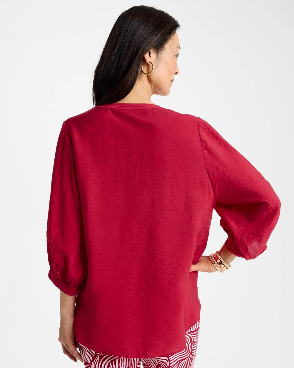 Chico's Sale Cherry Lush Tie-Front Top