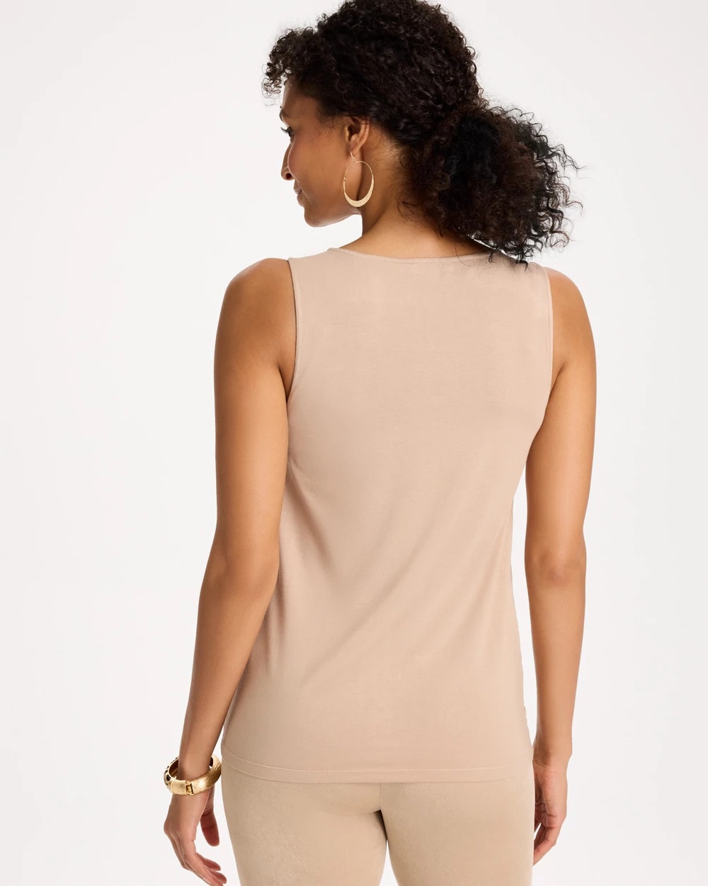 Chico's Discount Gold Travelers™ Metallic Crochet Sweater Tank