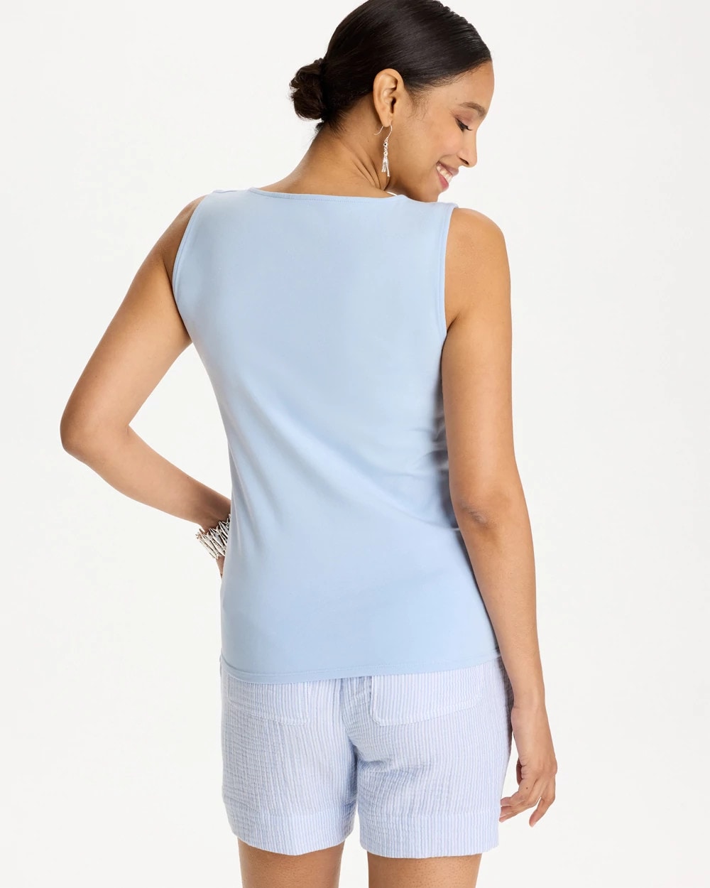 Chico's Outlet Blue Haven Contour Cotton™ Square Neck Tank