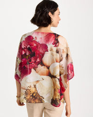 Chico's Online Ecru Boatneck Printed Poncho