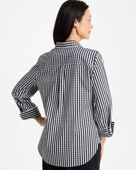 Chico's For Sale Black No Iron™ Stretch Gingham Shirt