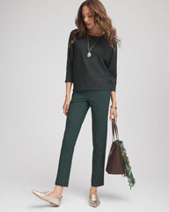 Chico's On Sale Darkest Spruce Lightweight Juliet Straight Ankle Pants