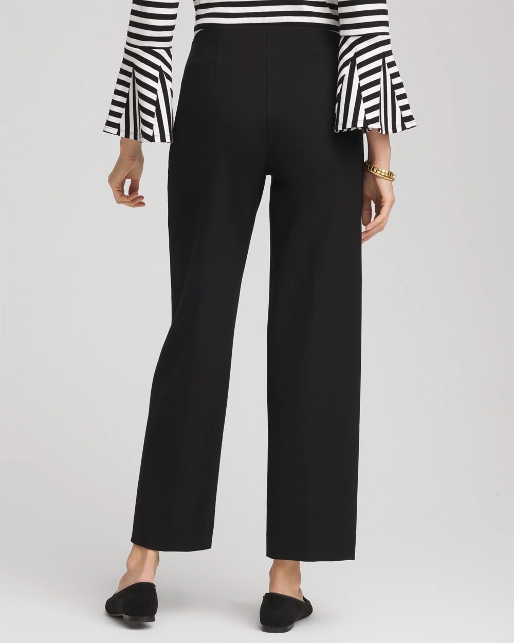 Chico's Online Black Juliet Slim Wide-Leg Cropped Pants
