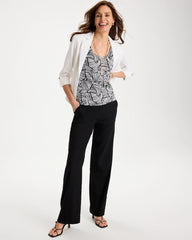 Chico's Sale Black Printed Microfiber Tank