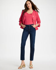 Chico's Outlet Dark Sapphire Indigo Girlfriend Slim Ankle Jeans