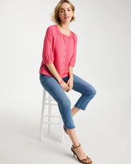 Chico's For Sale Calypso Coral Cotton Voile Blouse