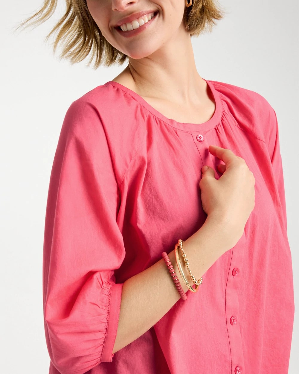 Chico's For Sale Calypso Coral Cotton Voile Blouse