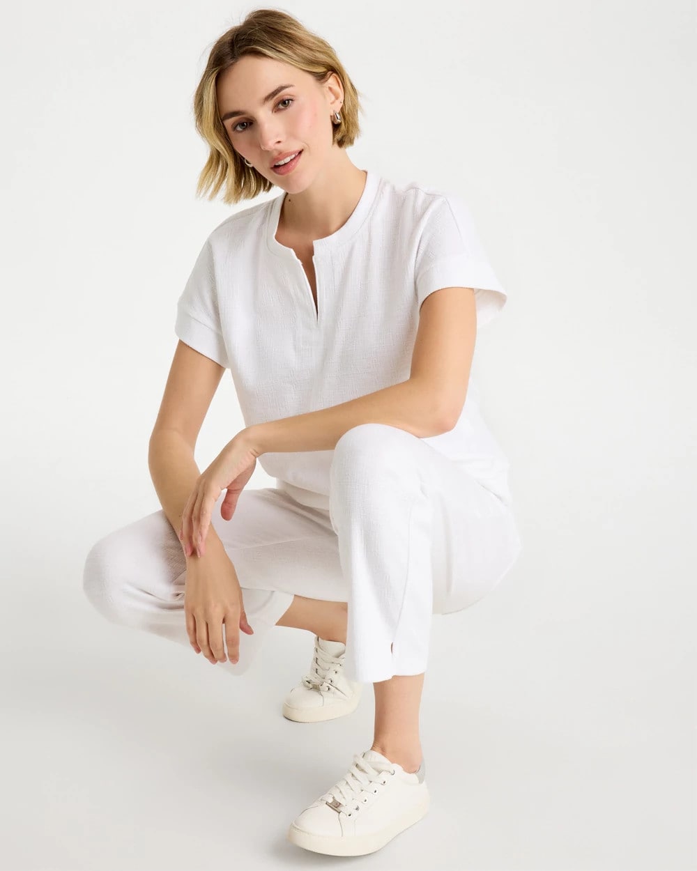 Chico's Discount Alabaster Zenergy® Crosshatch Knit Top